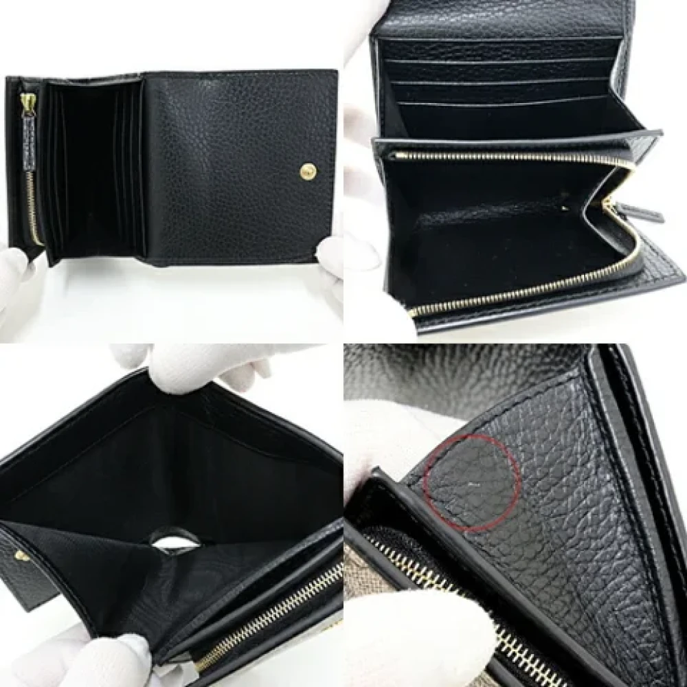 Gucci Vintage Pre-owned Leather wallets Beige Dames