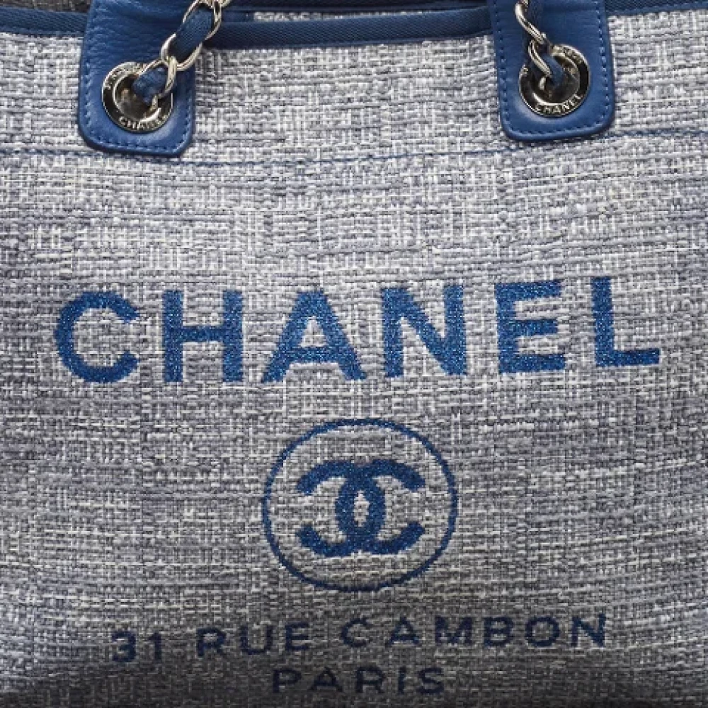 Chanel Vintage Pre-owned Leather chanel-bags Blue Dames