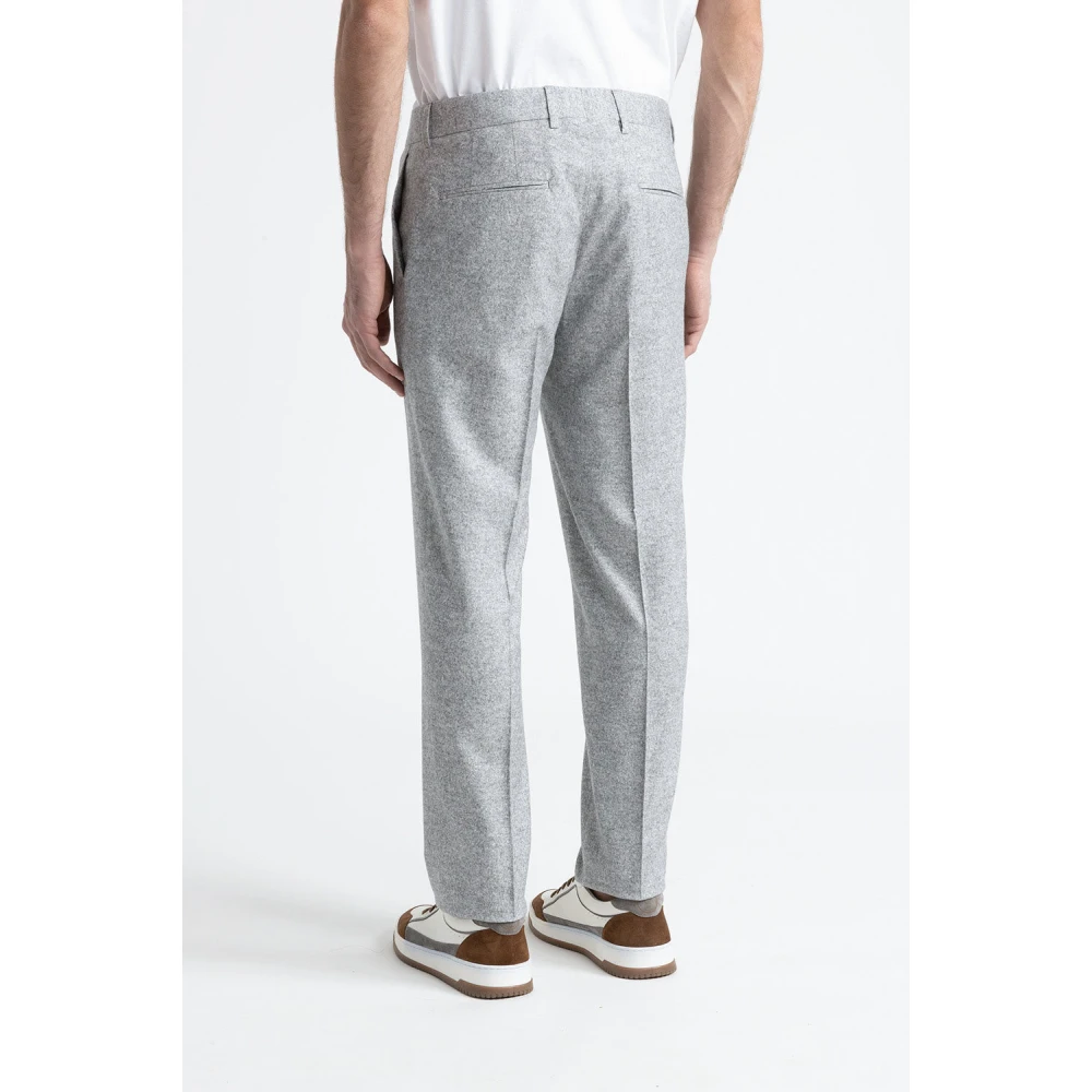 PESERICO Klassieke broek in wol zijde en kasjmier tweed Gray Heren