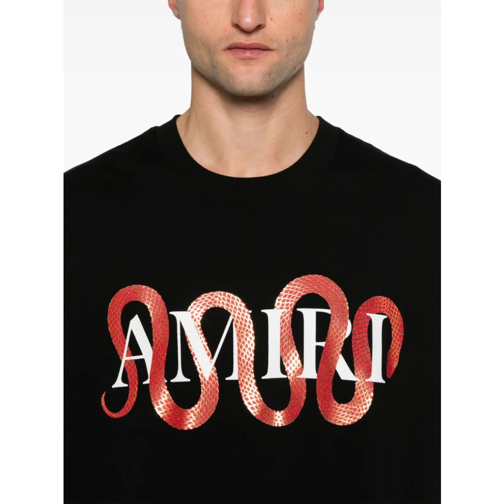 Amiri Zwarte T-shirts en Polos Black Heren