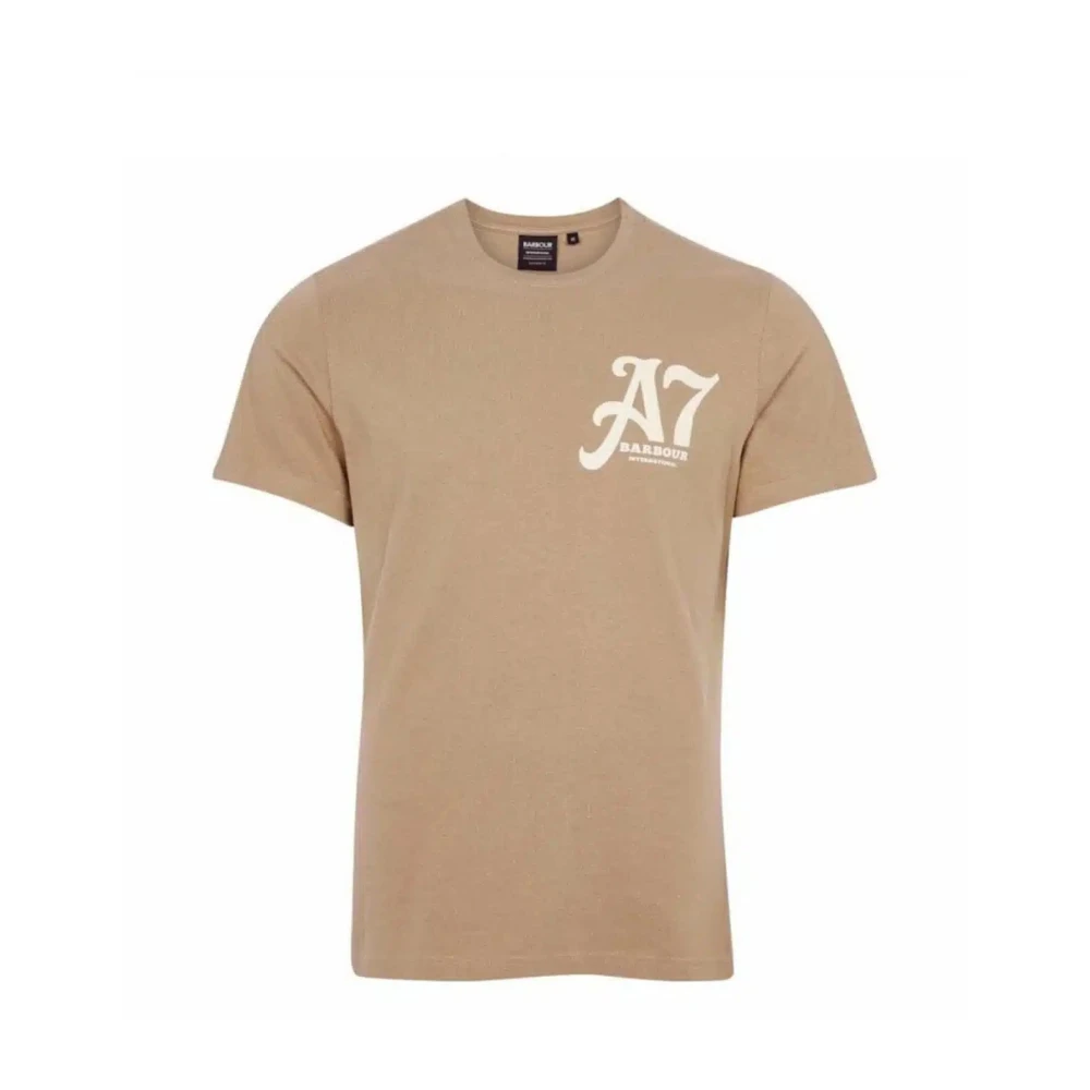Barbour Vintage-geïnspireerde Legendary A7 T-shirt Bruin Brown Heren