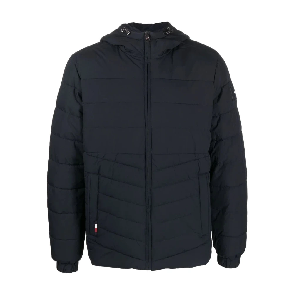 Tommy Hilfiger Men's Blue Padded Hooded Jacket