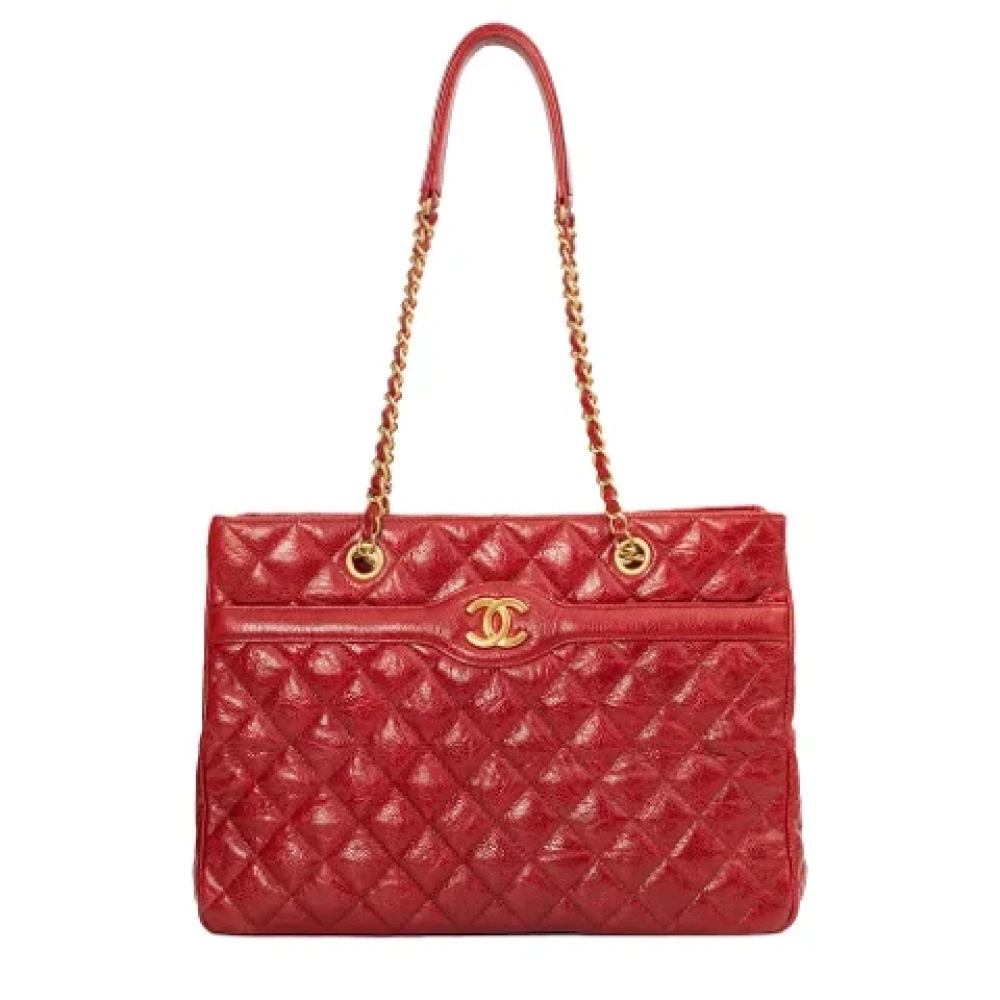 Chanel Vintage Pre-owned Leather chanel-bags Red Dames