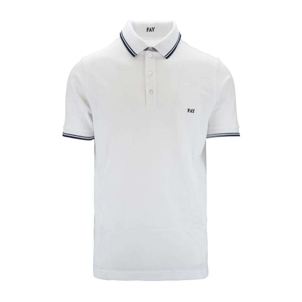 Fay Heren Knoop Polo Shirt White Heren