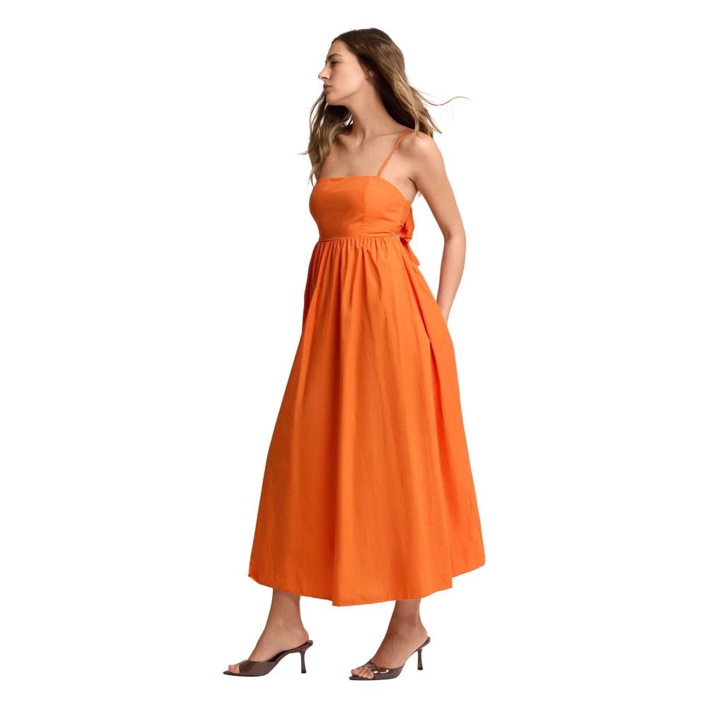 Kocca Women's Orange Abito Con Fiocco Sul Retro