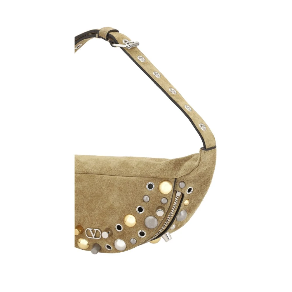 Valentino Garavani Leren heuptas met rits Beige Heren
