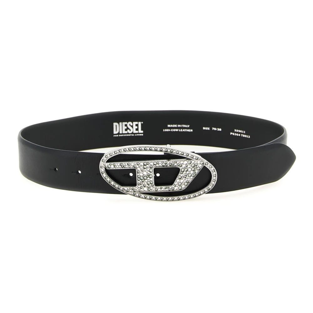 Diesel Women's Black B-1Dr Strass - Belts - 85 Cm - Accessories