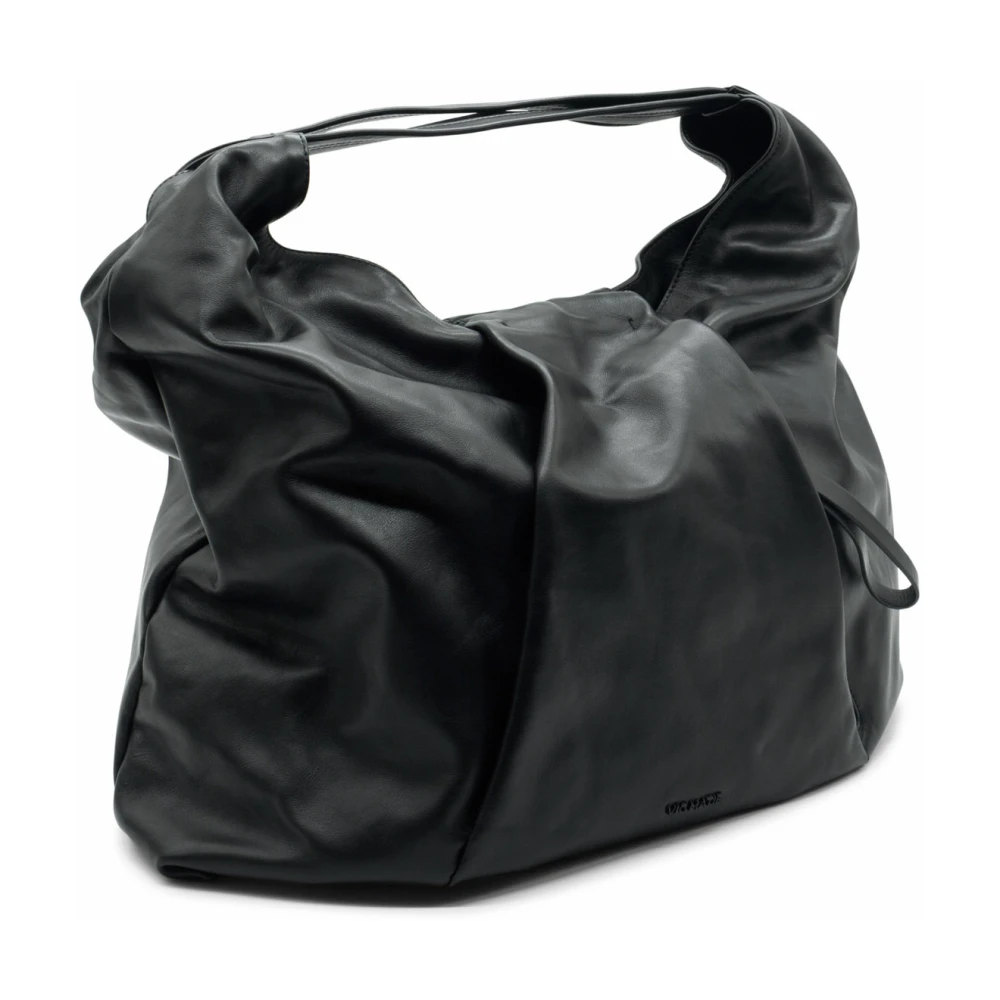 Vic Matié Zwarte Maxi Shopper met Plooien Black Dames