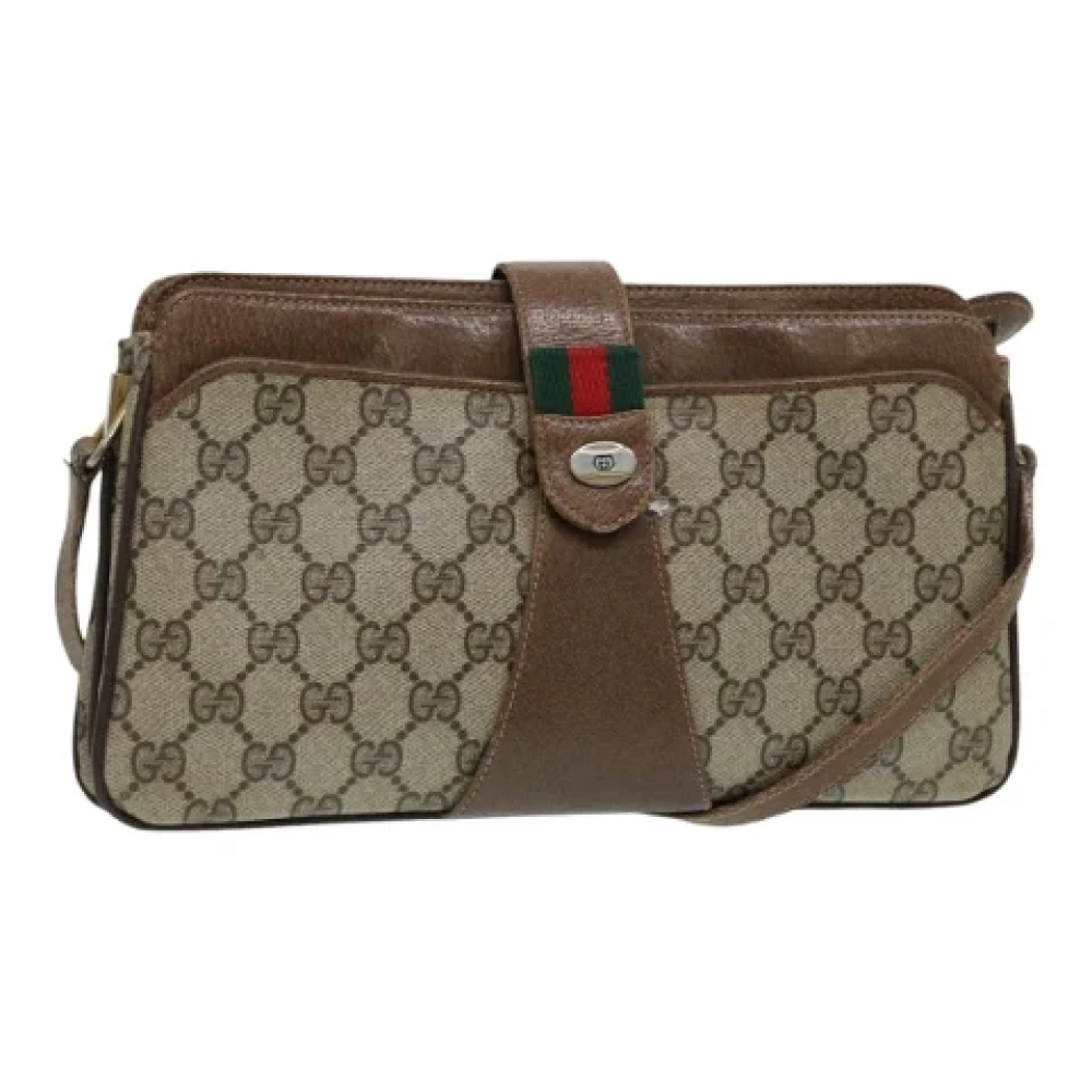 Gucci Vintage Pre-owned Laeder gucci-vskor Beige, Dam