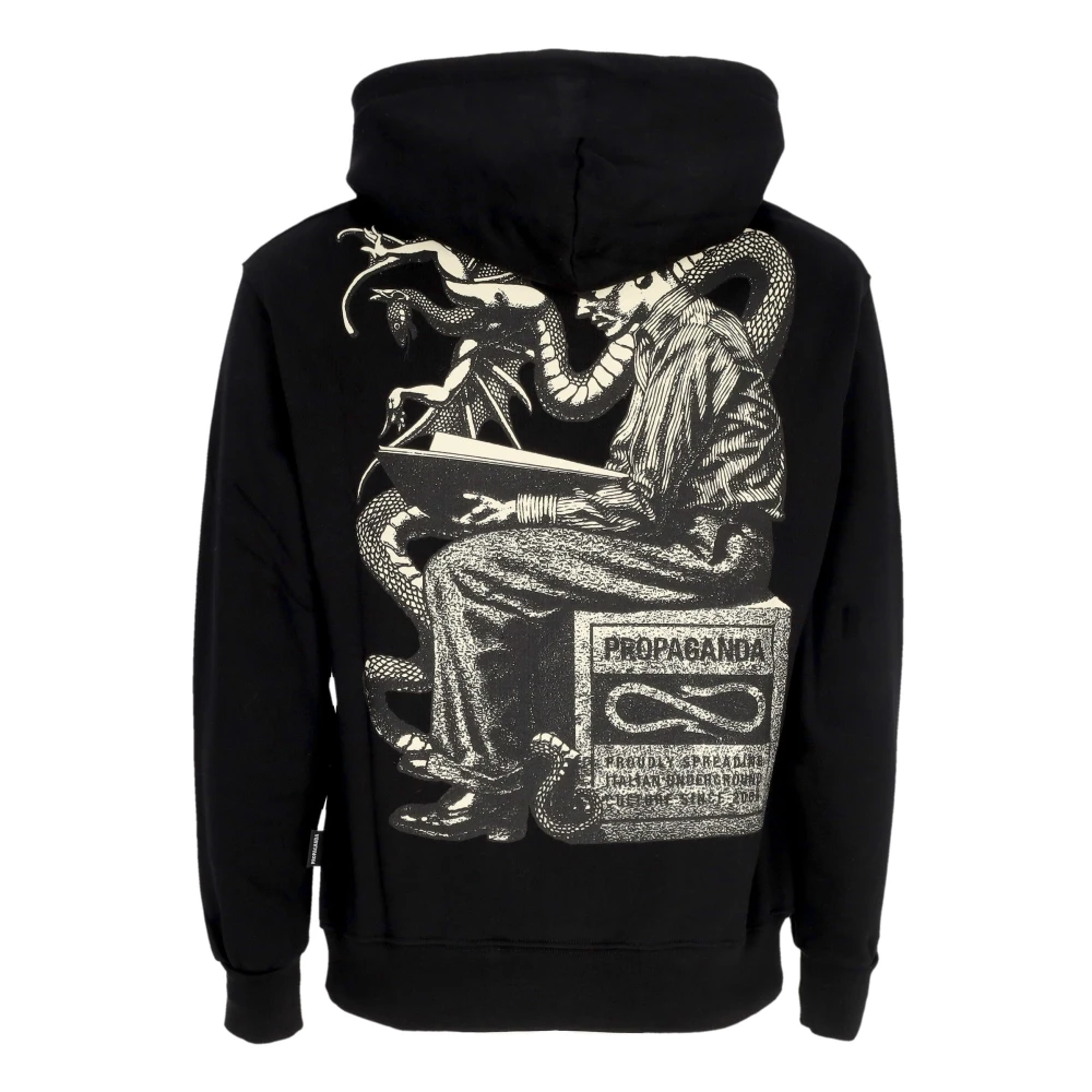 Propaganda Zwarte hoodie met voorzak Black Heren