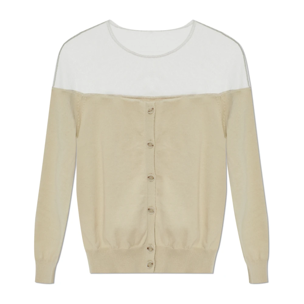 Mm6 Maison Margiela Donna Beige Maglie, S, New,