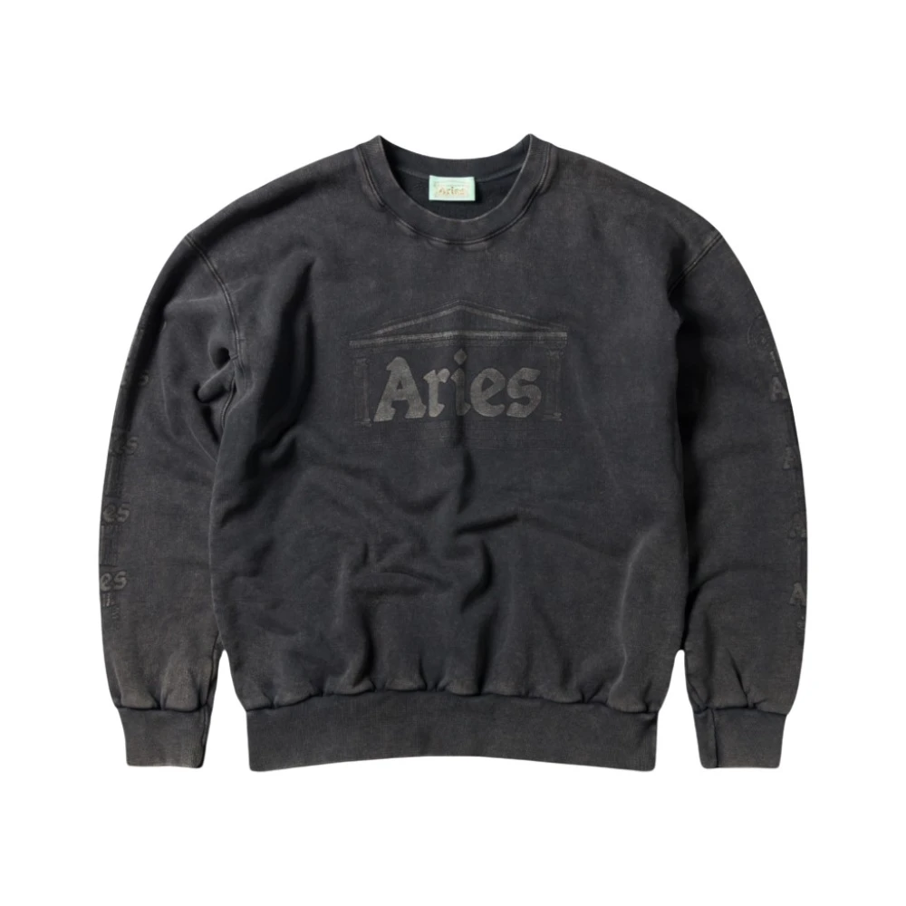 Aries Vintage Ancient Column Sweatshirt Black Heren