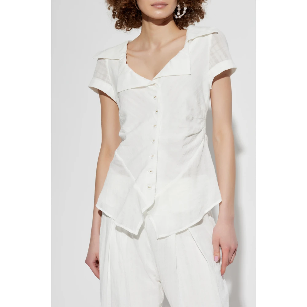 Cult Gaia Top Shallie White Dames