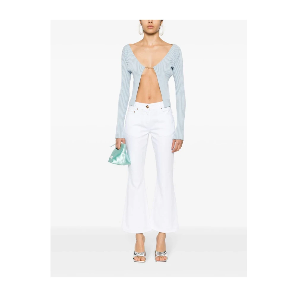 Versace Boot-cut Jeans White Dames