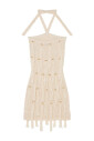 robe-beige-a-franges-et-col-halter