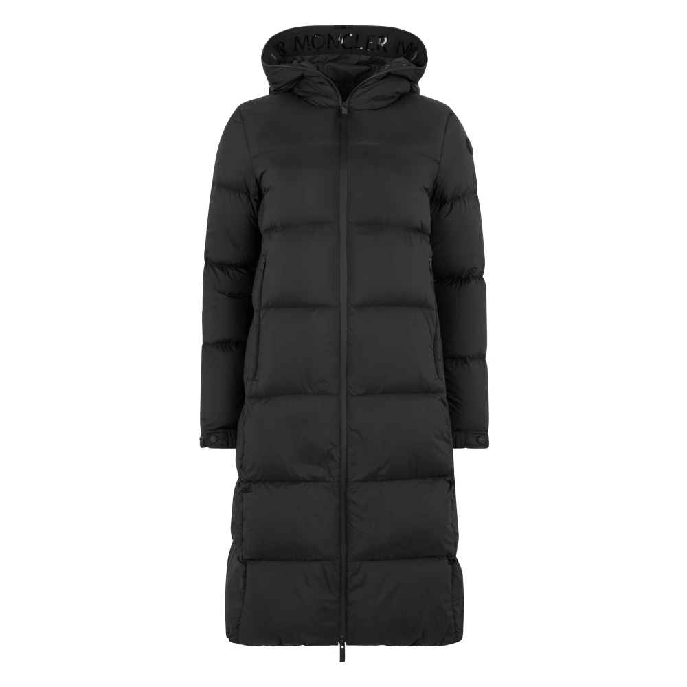 Moncler Women's Black Arredoun Hooded Long Down Jacket