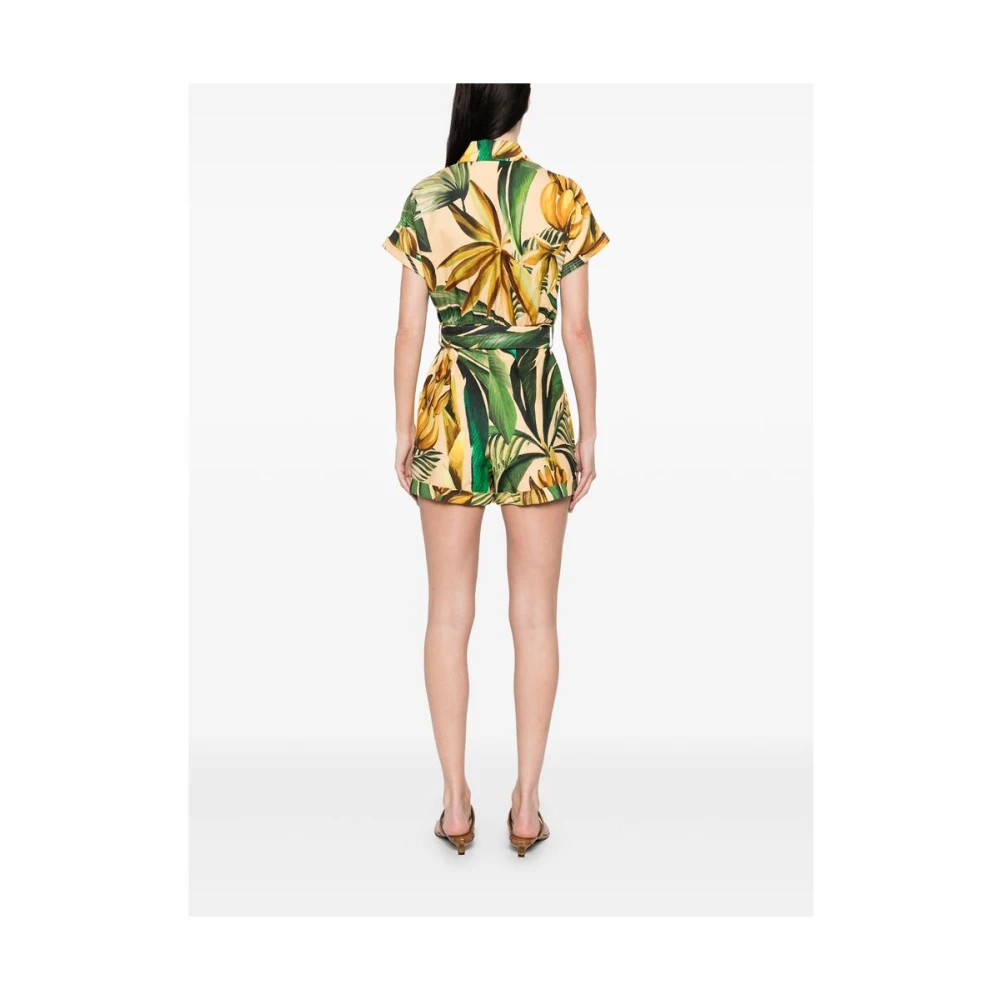 Farm Rio Gele Jumpsuit met Afneembare Riem Multicolor Dames