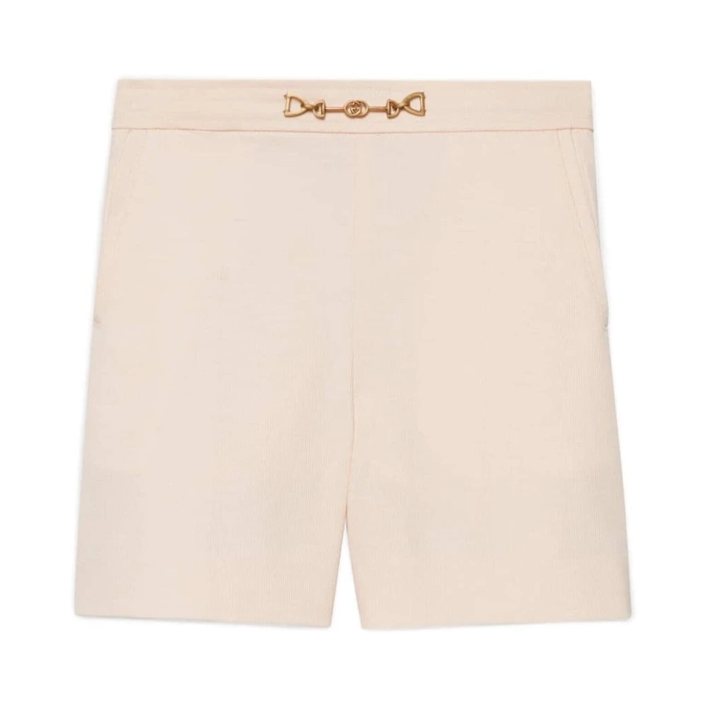 Gucci Double G Plaque Straight Hem Shorts Pink, Unisex