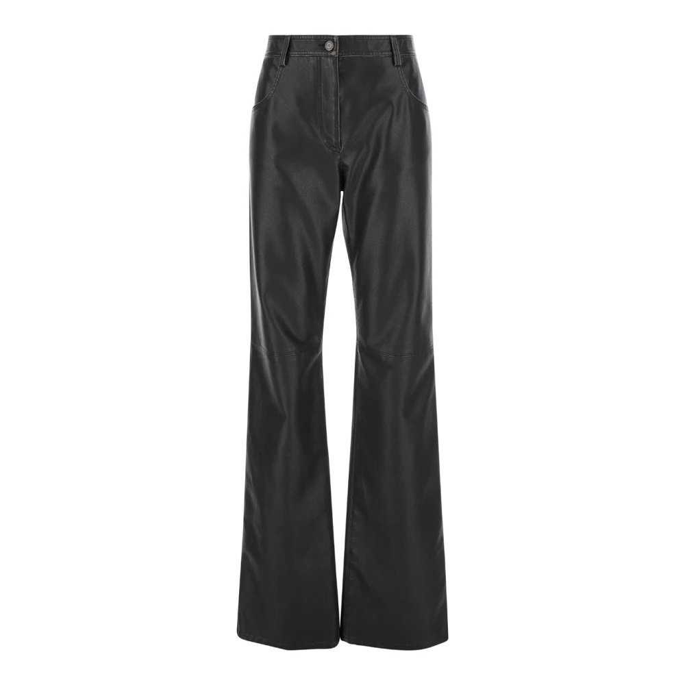 Msgm Zwarte Broek Pantalone Pants Black Dames