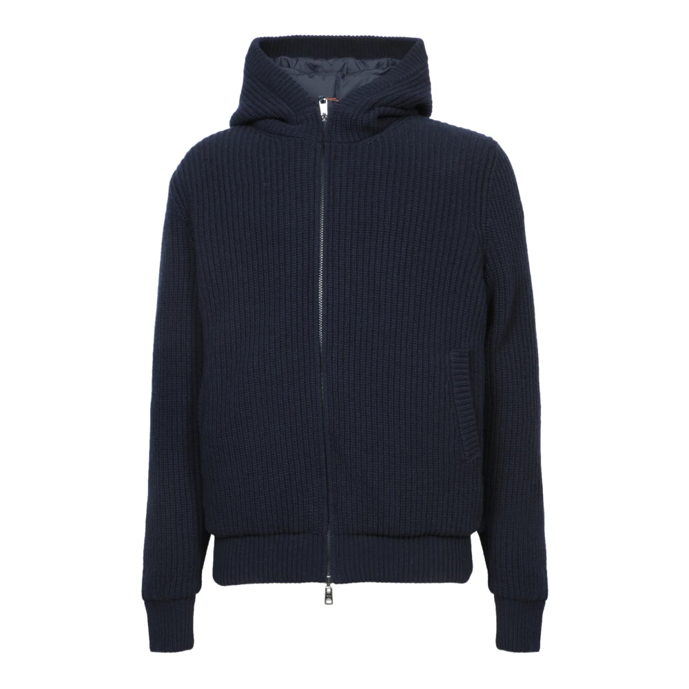 Moncler Stijlvol Donkerblauw Gewatteerd Jack Blue Heren