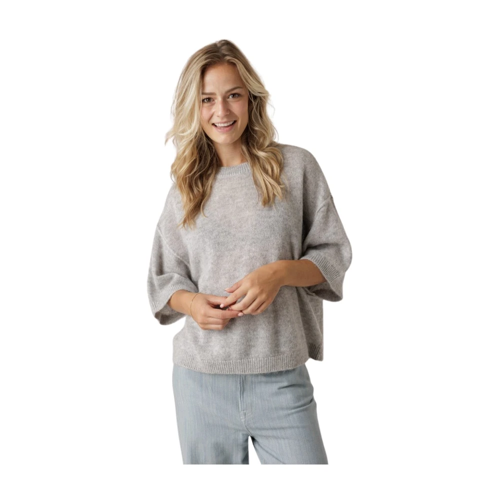 Dante 6 Relaxed SS Sweater Gray Dames