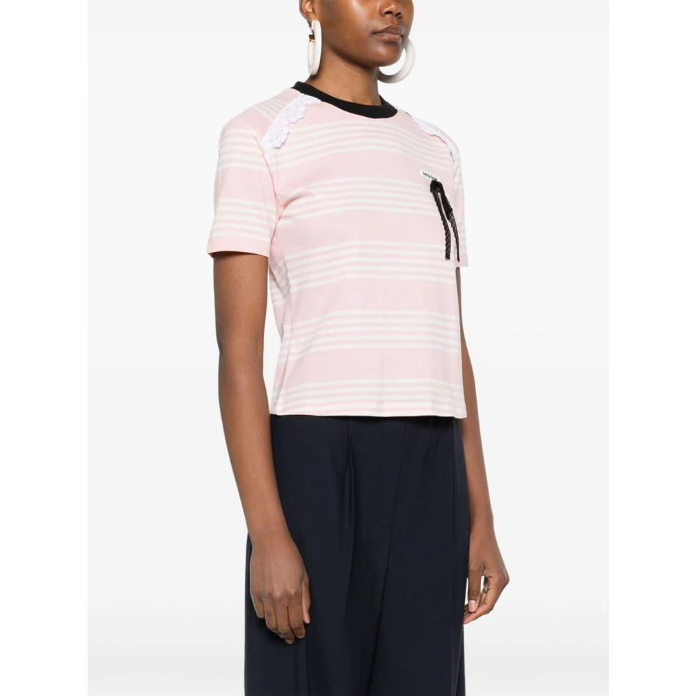 Msgm Roze Katoenen T-shirt en Polo Pink Dames