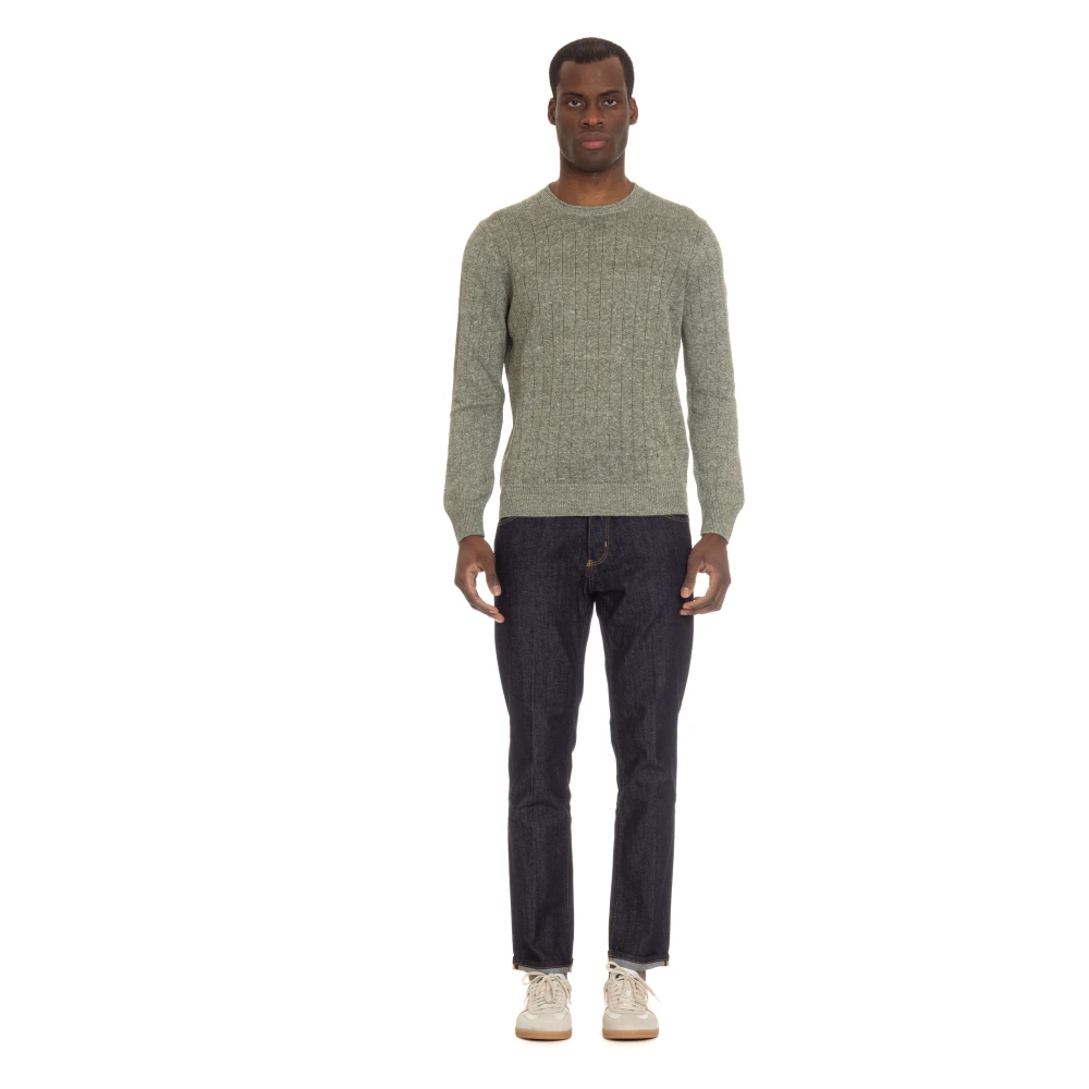 Gran Sasso Round-neck Knitwear Green Heren