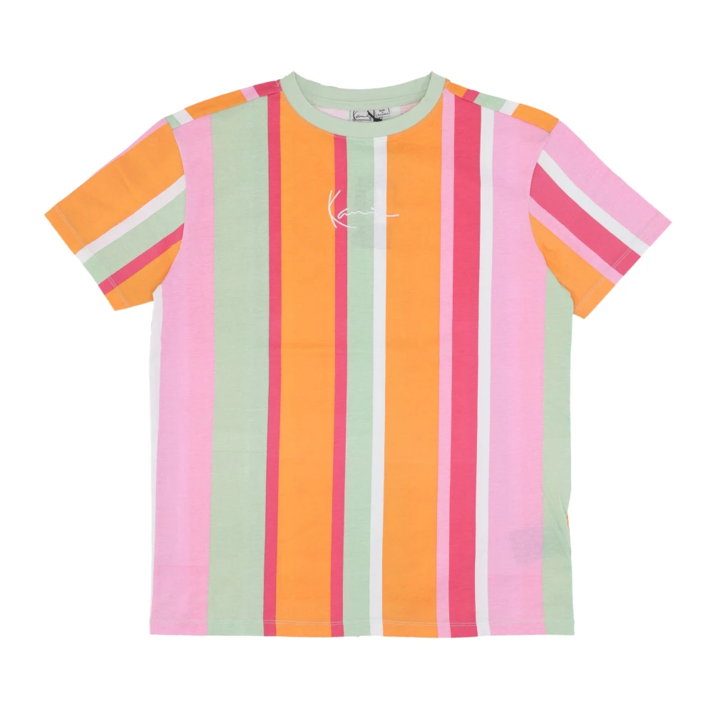 Karl Kani Gestreept T-shirt Dames Oranje Multicolor Heren