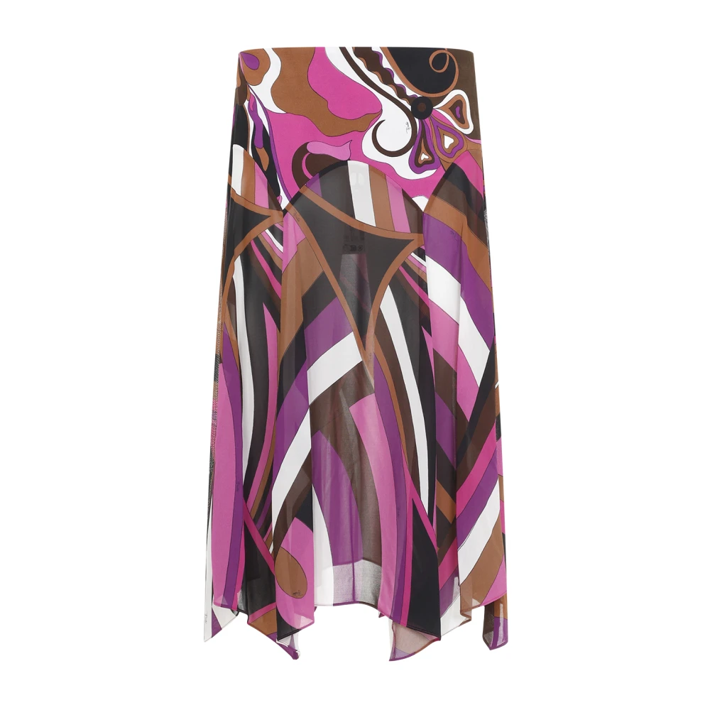 EMILIO PUCCI Fuchsia Bruine Rok Multicolor Dames