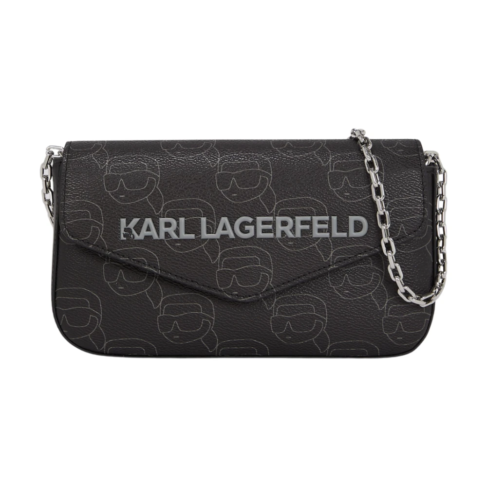 Karl Lagerfeld Tassen icoon mono cc etui woc a1w32045 nft aop Black Dames