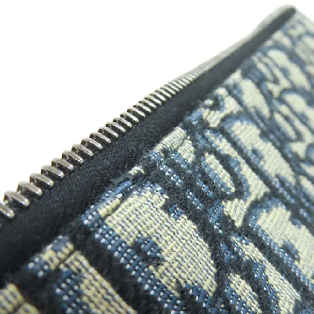 Dior Vintage Pre-owned Canvas clutches Blue Dames