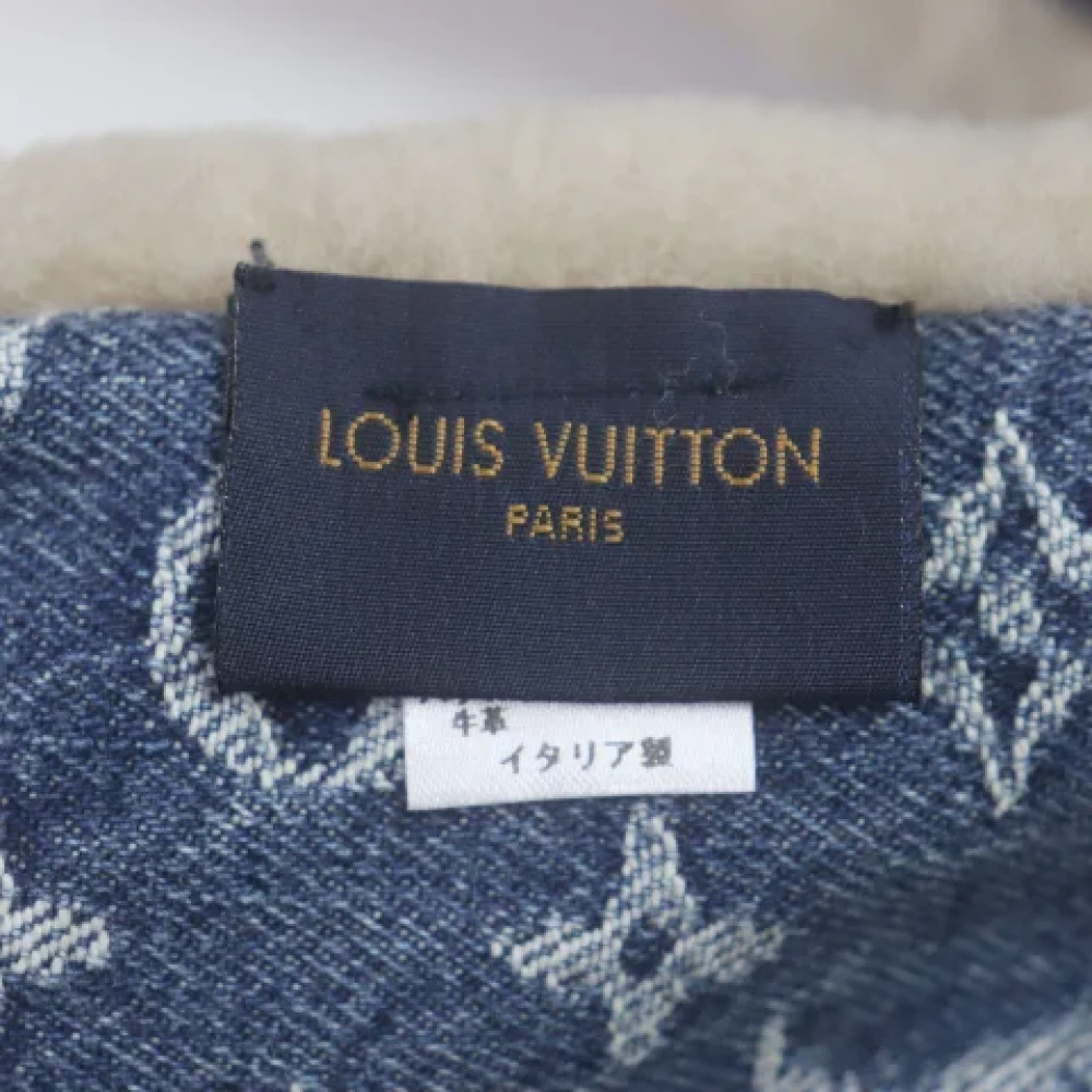 Louis Vuitton Vintage Pre-owned Fabric scarves Blue Heren