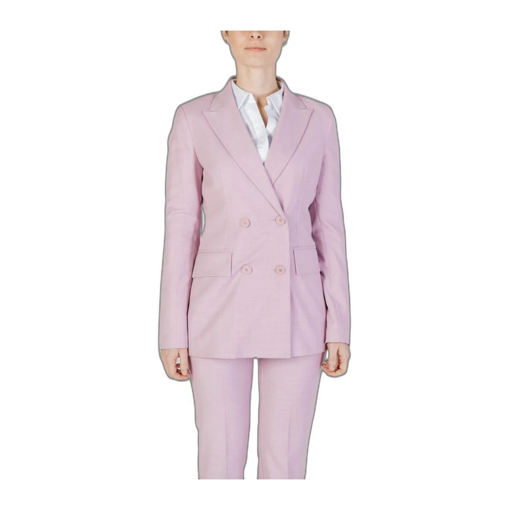 Sandro Ferrone Lente Zomer Viscose Blend Jas Collectie Pink Dames