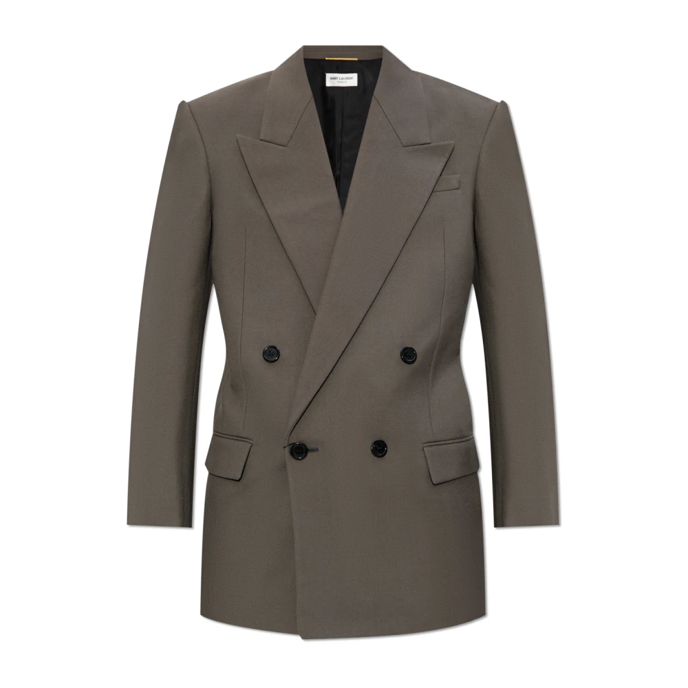Saint Laurent Dubbelrijige blazer Gray Dames