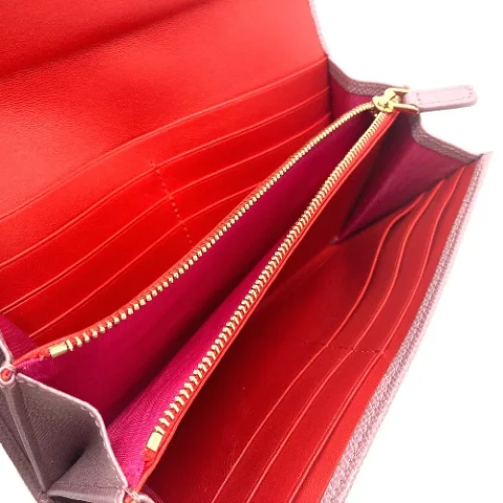 Bvlgari Vintage Pre-owned Leather wallets Pink Dames