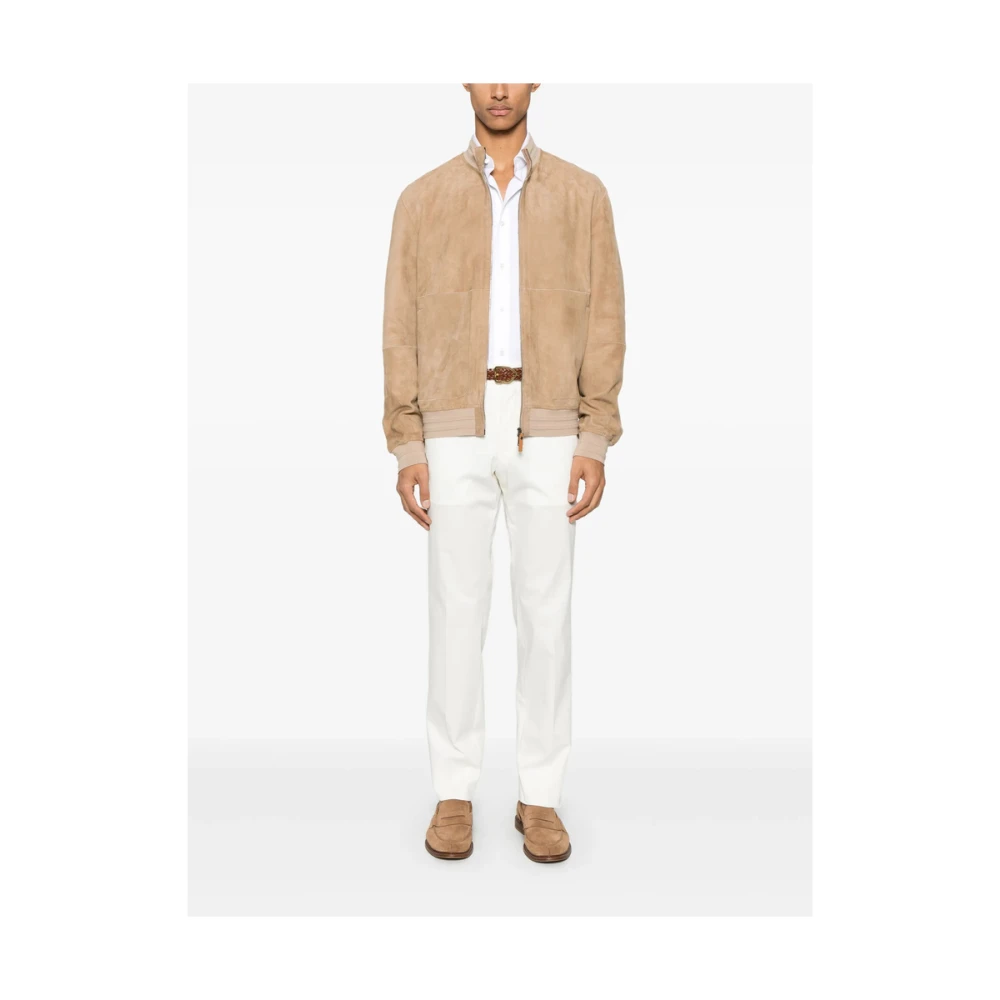 Canali Kameelbruine rits-voorzijde bovenkleding Beige Heren
