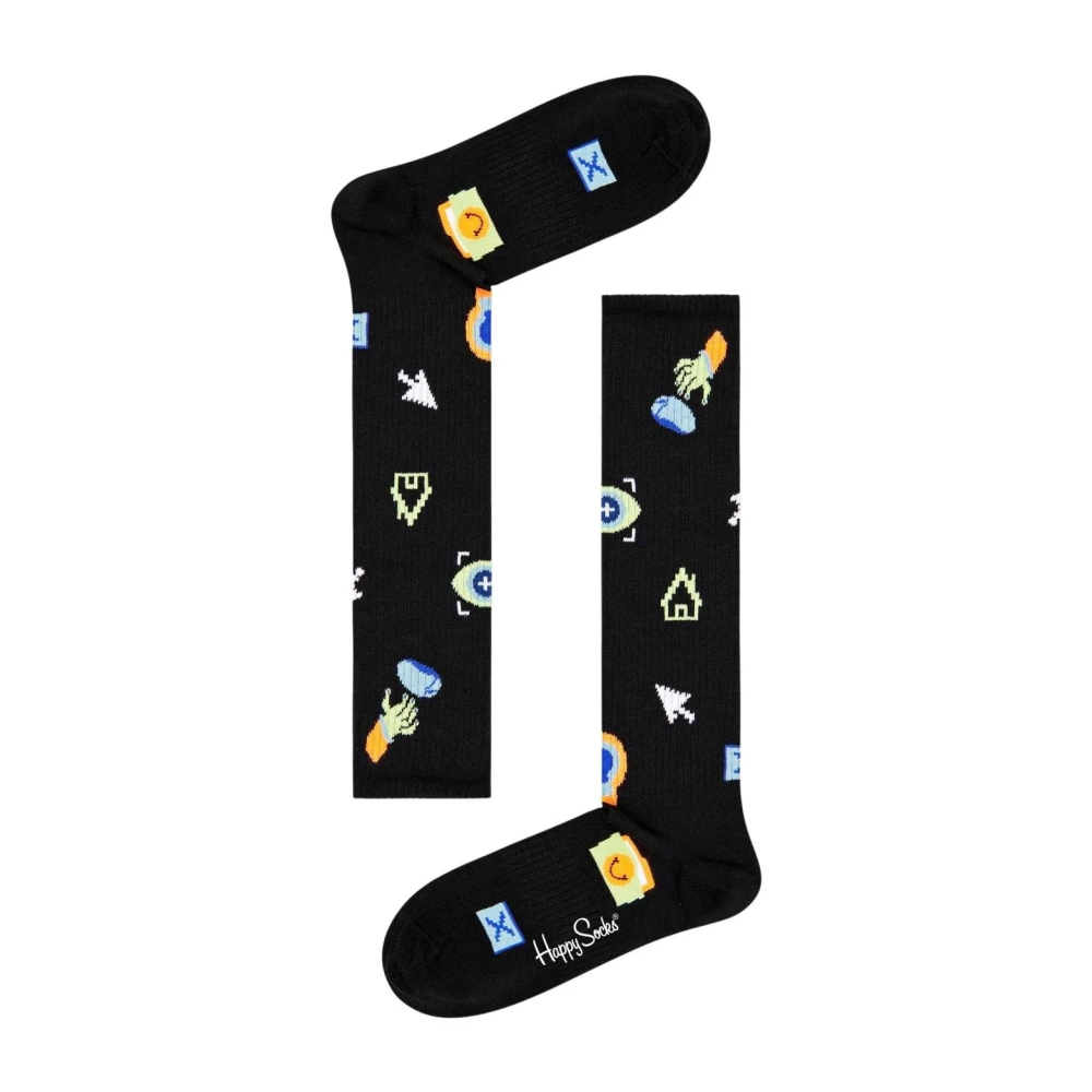 Happy Socks , Socks, Female, Black, One Size, Pixel Crew Socks - Image 3