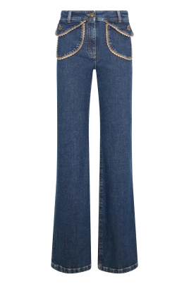 Flared Denim Pants