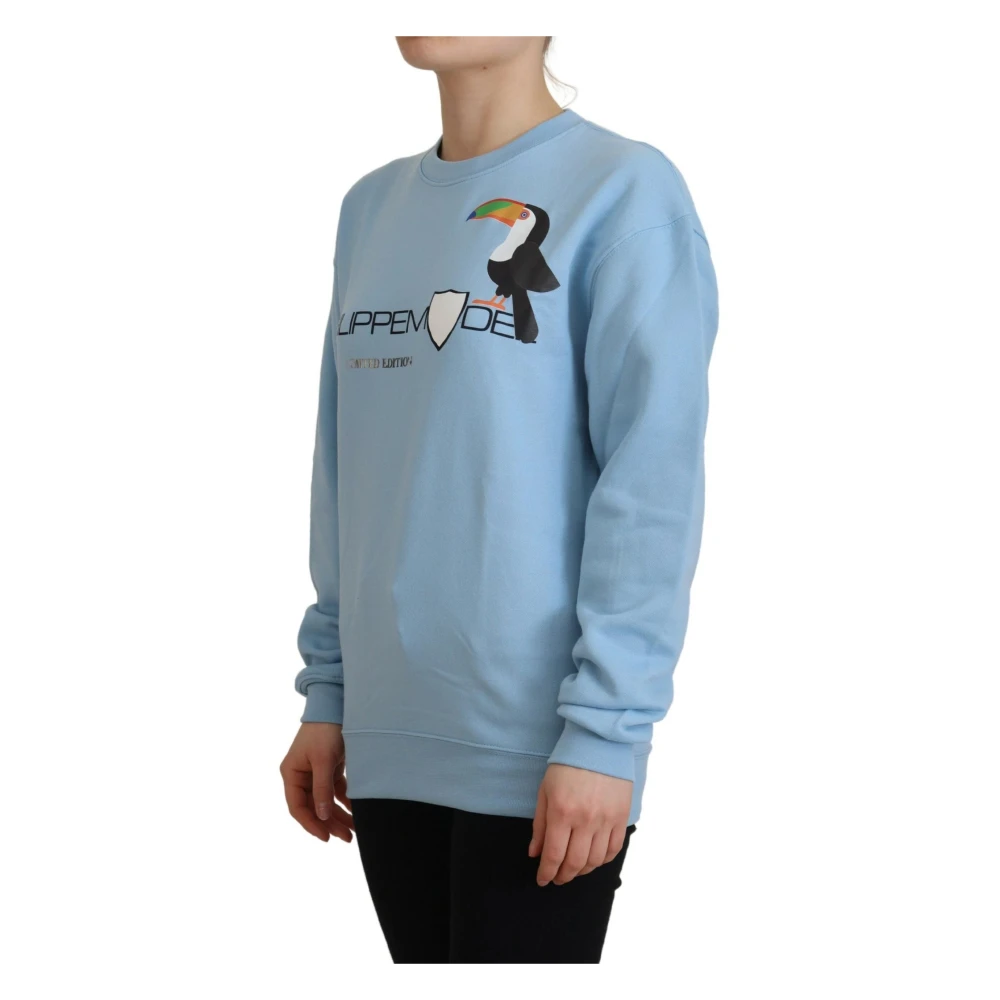 Philippe Model Lichtblauwe Sweater met Logo-Verfraaiing Blue Dames