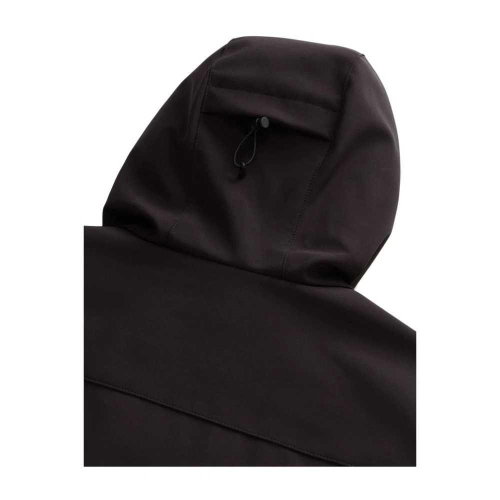 Woolrich Zwarte Donsjas met Hoge Hals Black Heren