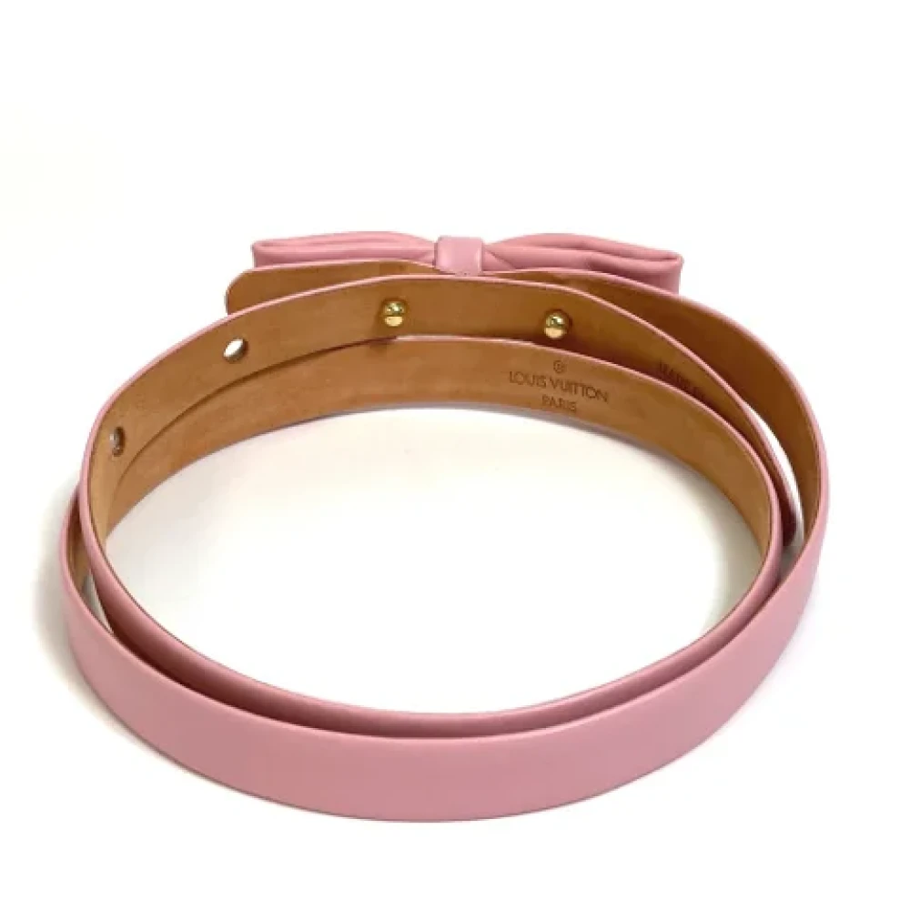 Louis Vuitton Vintage Pre-owned Leather belts Pink Dames