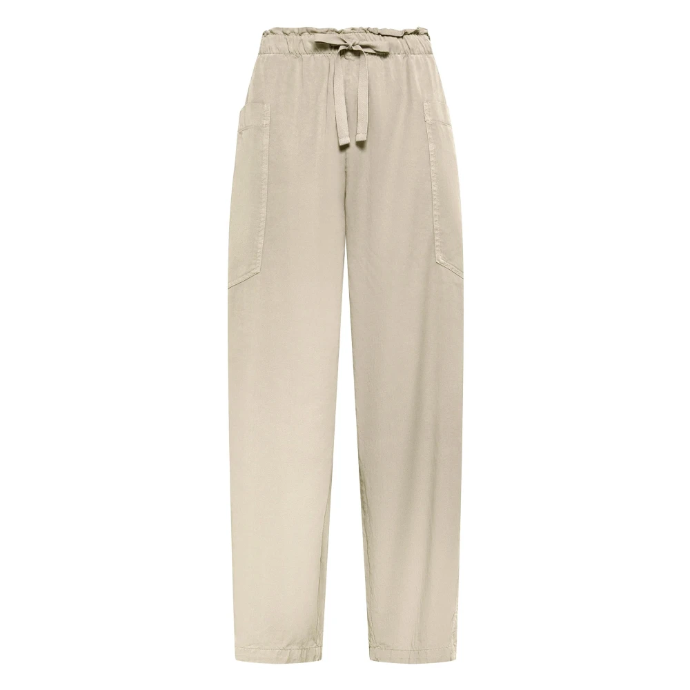 Deha Women's Beige Classic W Pantalone - Cropped Trousers - S - Trousers