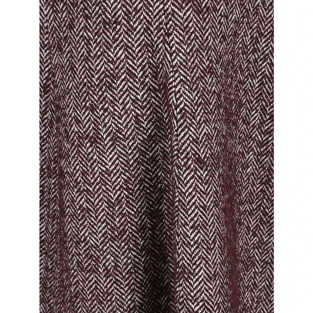 True Royal Bordeaux Wollen Rok Brown Dames