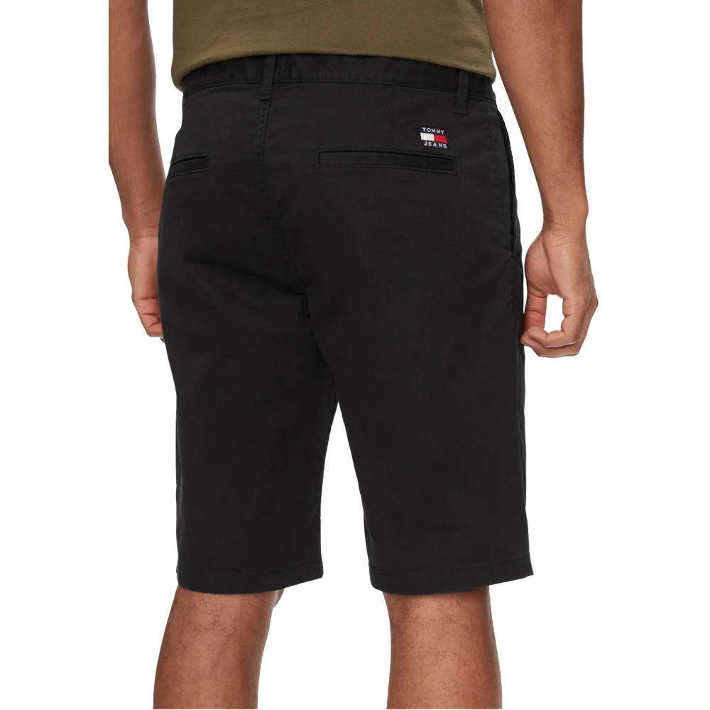Tommy Jeans Zwarte ritsbroek voor mannen Black Heren