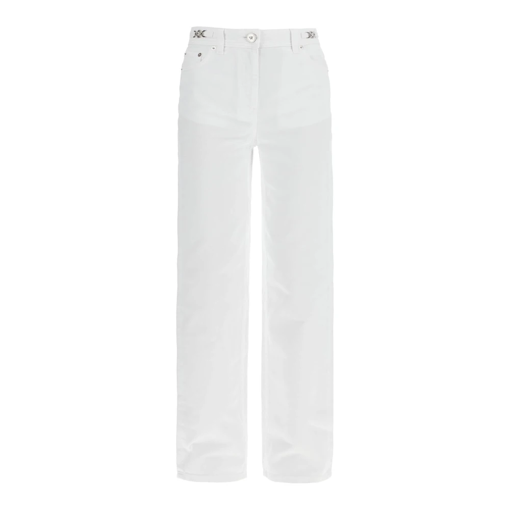Versace Medusa '95 Straight Leg Jeans White Dames