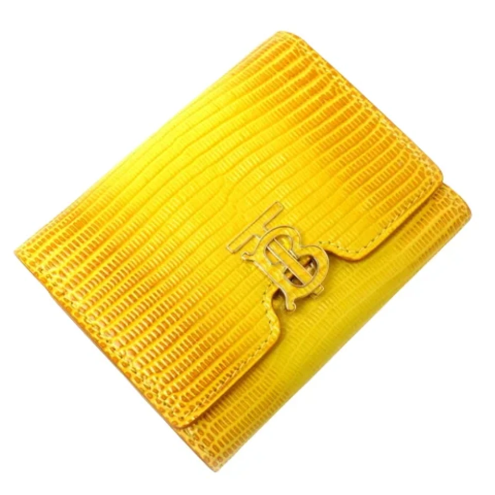 Burberry Vintage Pre-owned Leather wallets Yellow Dames