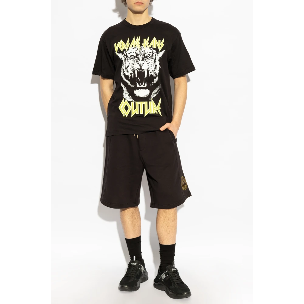 Versace Jeans Couture T-shirt met print Black Heren