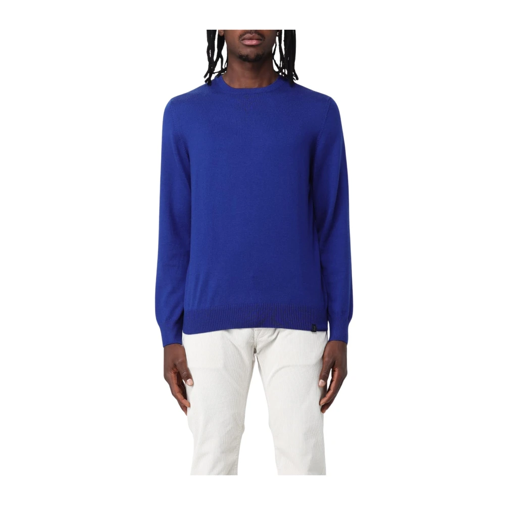 Fay Crew Neck Pullover Blue Heren