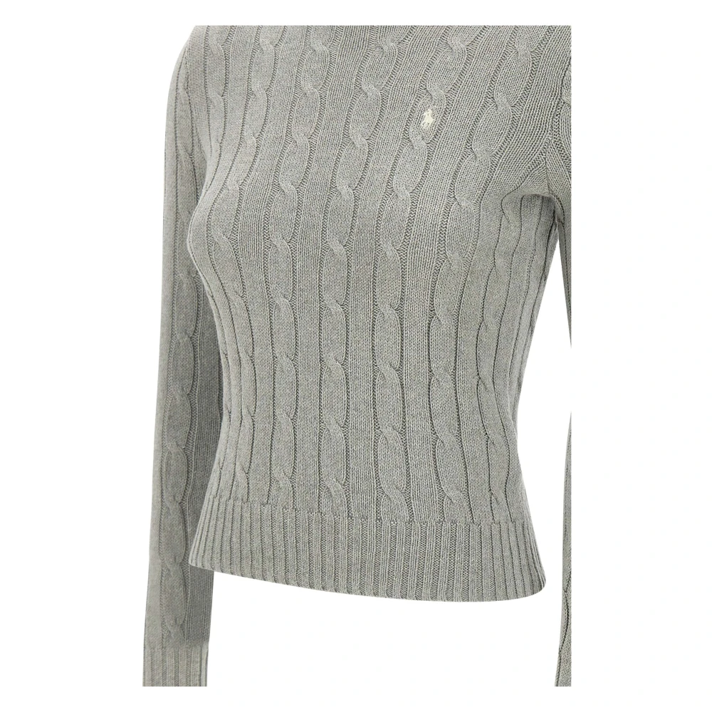Polo Ralph Lauren Grijze Cable Knit Sweater 'Bsr' Gray Dames
