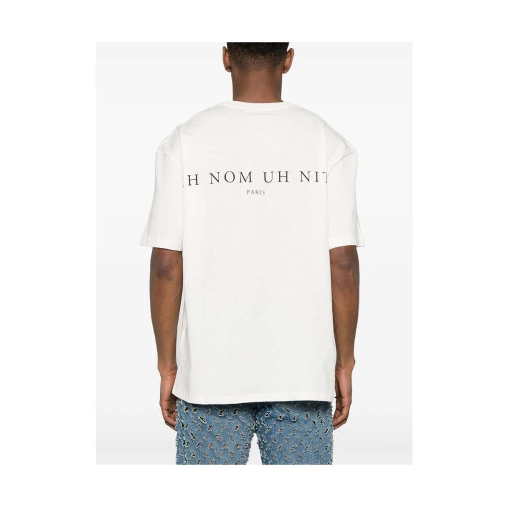 IH NOM UH NIT T-shirt met gezichtsprint White Heren